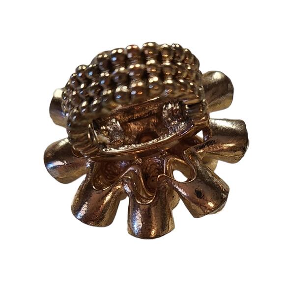 Statement Ring, Adjustable Gold tone - Picture 6 of 6